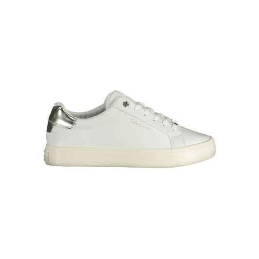 Calvin Klein White Leather Women Sneaker Calvin Klein Light Gray