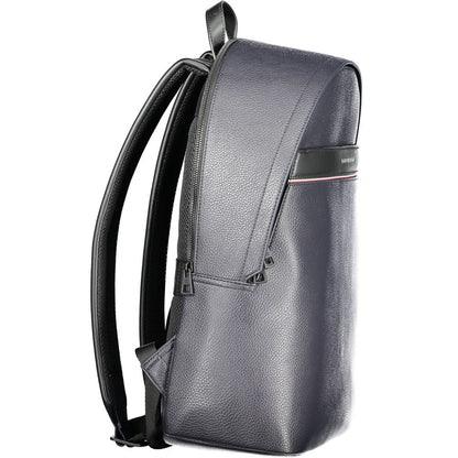 Tommy Hilfiger Blue Polyethylene Men Backpack with sleek design and contrasting details