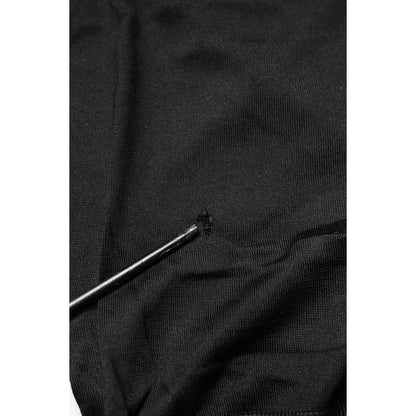 Dolce & Gabbana Black Lace Sheer Crew Neck Sleeveless Top