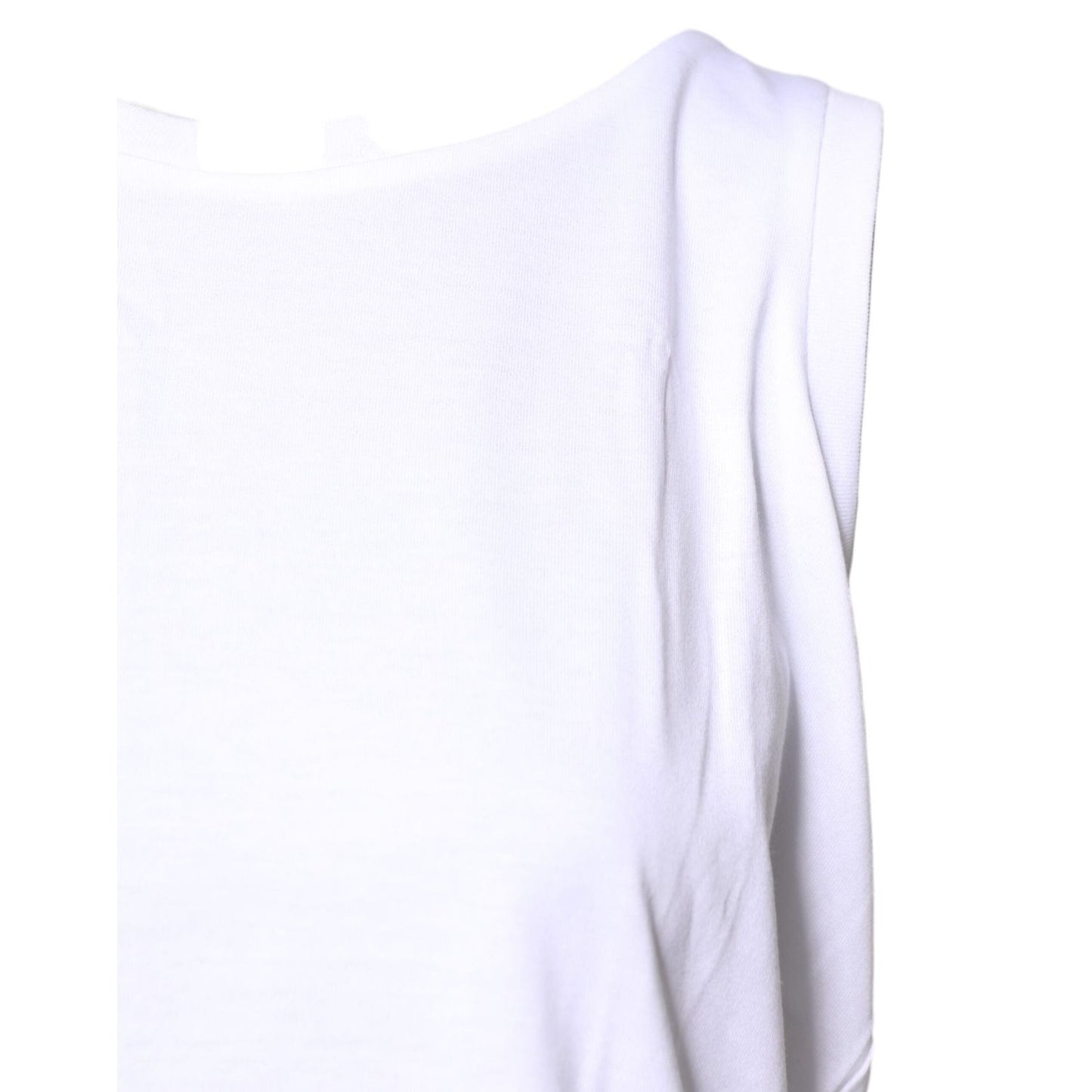 Dolce & Gabbana White Cotton Sleeveless Crew Neck T-shirt TSH878597-36