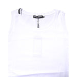 Dolce & Gabbana White Cotton Sleeveless Crew Neck T-shirt TSH878597-36