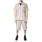 Dolce & Gabbana Beige Floral Print Cotton Men Pajama Set Sleepwear KOS2283-38