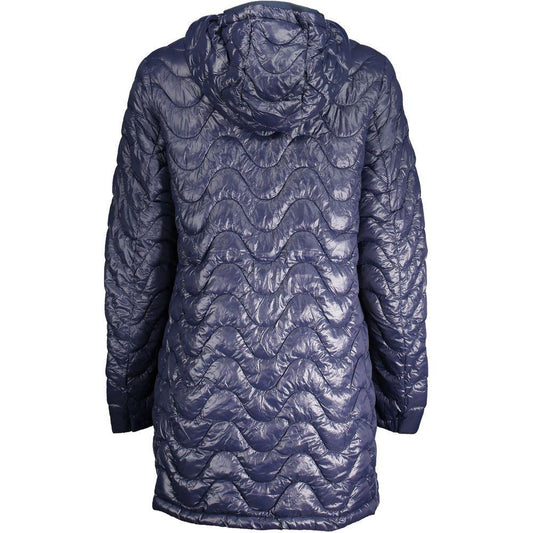K-WAY Blue Polyamide Jackets & Coat KW-30572-M