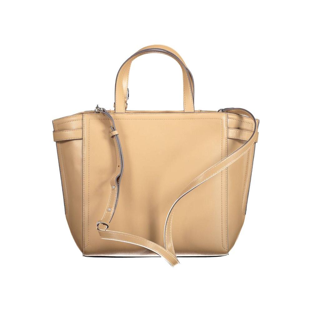 Front view with bag zipped and handles upright.