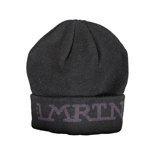 La Martina Black Acrylic Men Cap LA-14042