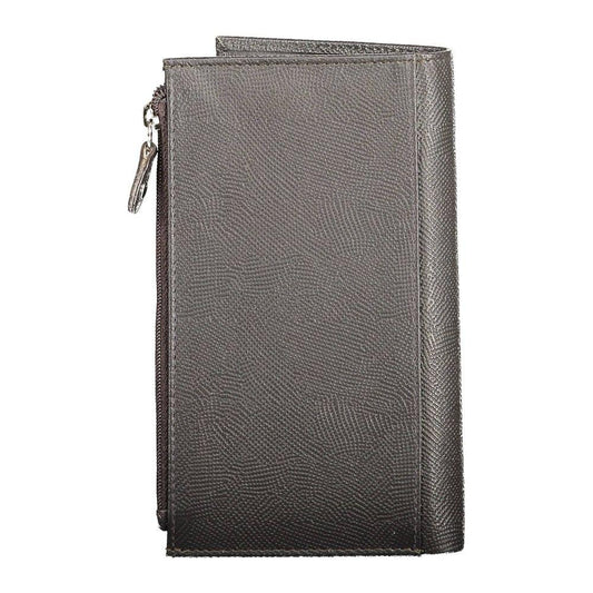 Sergio Tacchini brown leather men's wallet with coin pocket, showcasing Italian elegance and functionality.
