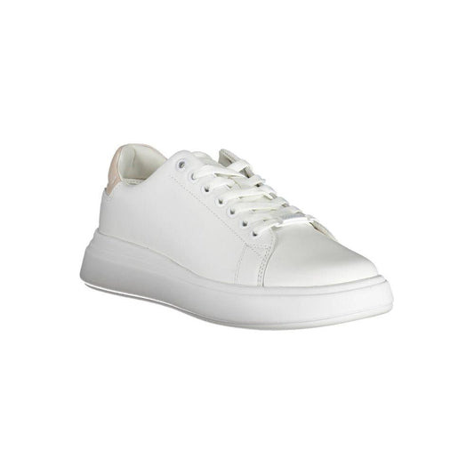 Calvin Klein White Leather Women Sneaker Calvin Klein Light Gray