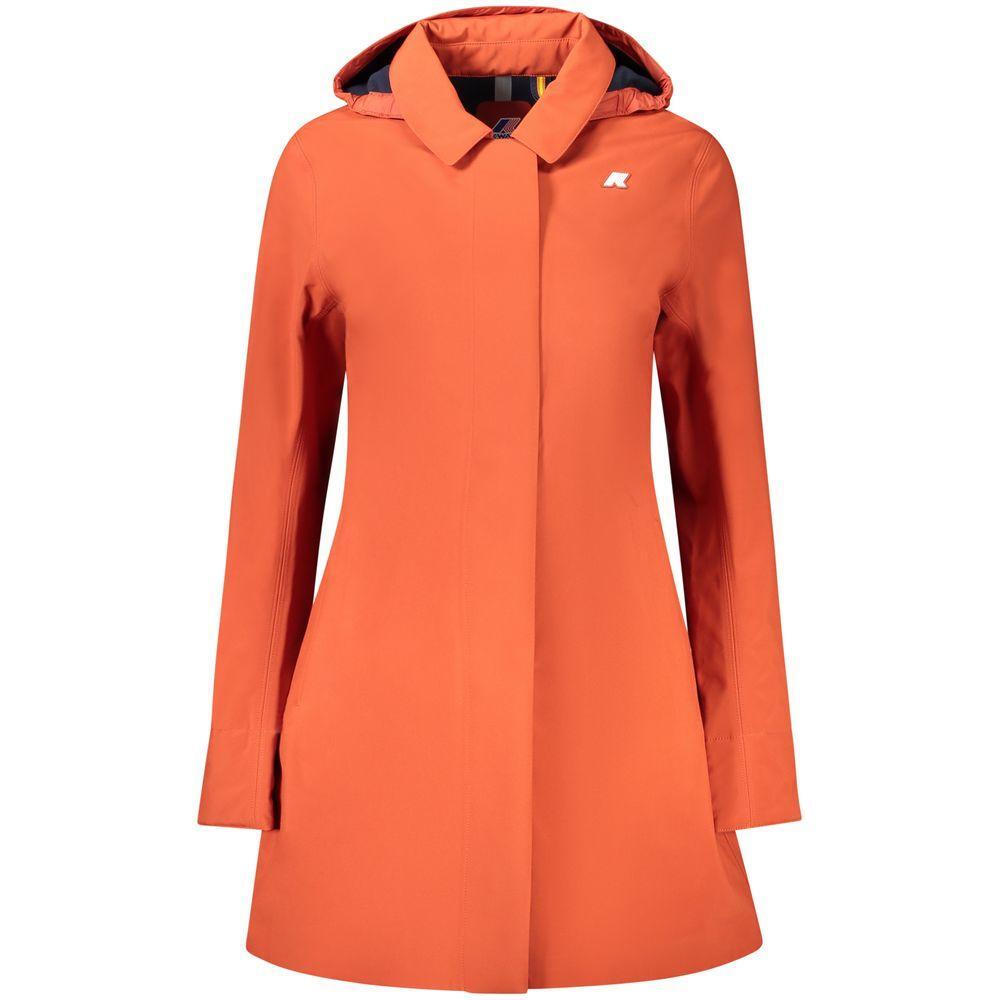 K-WAY Red Polyester Women Coat KW-34190-S