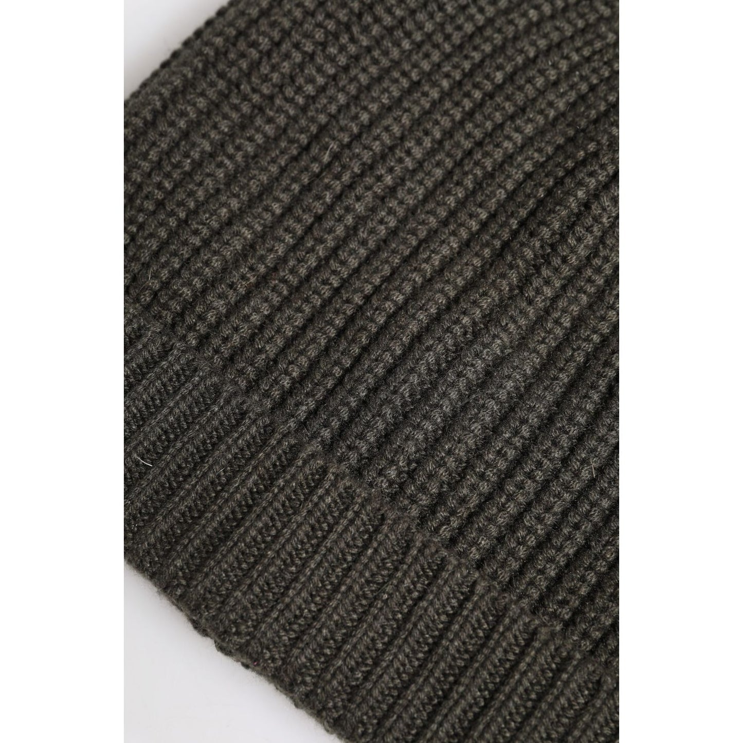 Dolce & Gabbana Dark Gray Cashmere Knit Winter Beanie Hat