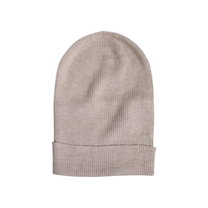 Dolce & Gabbana Beige Cashmere Knitted Winter Beanie Hat