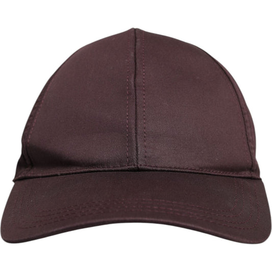 Dolce & Gabbana brown cotton baseball cap with DG crown logo, 6 panel design, made in Italy, men's fashion accessory.