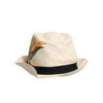 Dolce & Gabbana Beige Floral Print Straw Wide Brim Fedora Hat HAT9694-57