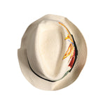 Dolce & Gabbana Beige Floral Print Straw Wide Brim Fedora Hat HAT9694-57