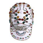 Dolce & Gabbana White Multicolor Crystal Embellish Baseball Cap HAT9700-58