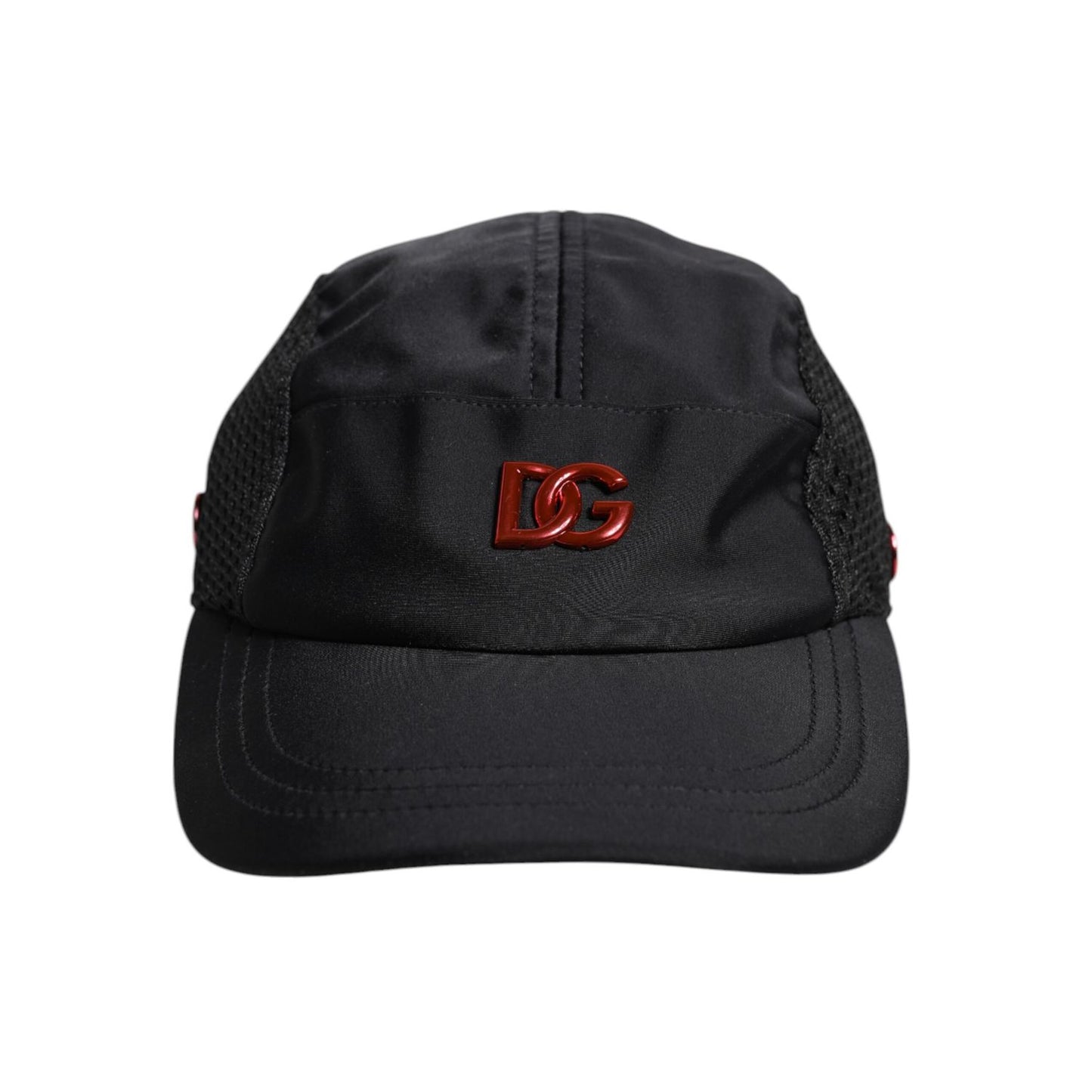 Dolce & Gabbana Black Nylon DG Logo 6 Panels Baseball Cap