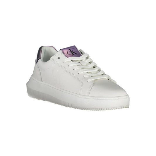 Calvin Klein White Leather Women Sneaker Calvin Klein Light Gray