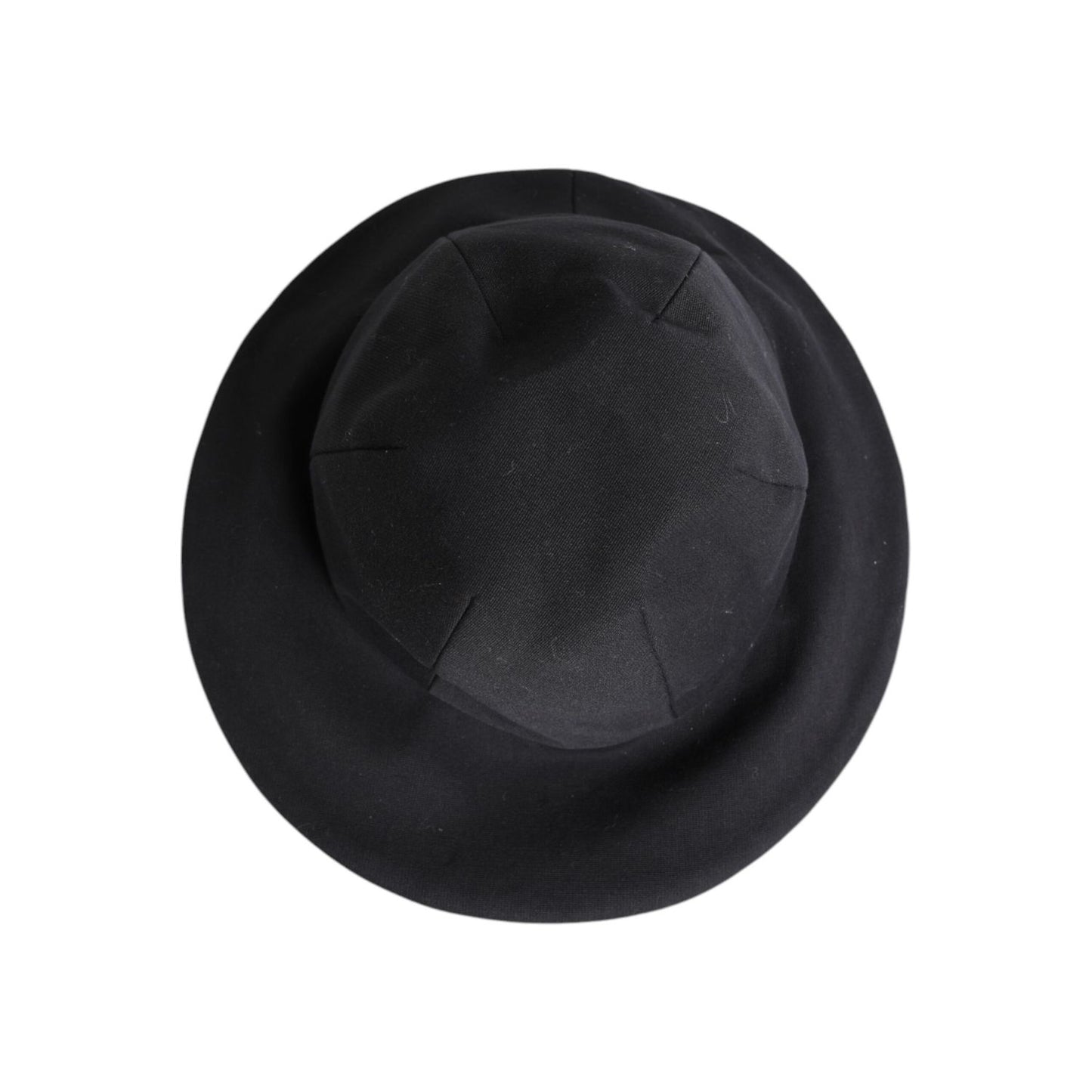 Dolce & Gabbana Black Cotton Wide Brim Bucket Hat