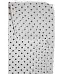 Dolce & Gabbana White Polka Dots Polyester Wrap Shawl Scarf MS7479