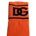 Dolce & Gabbana Orange Cotton DG Logo Print Open Toe Socks SCS2239