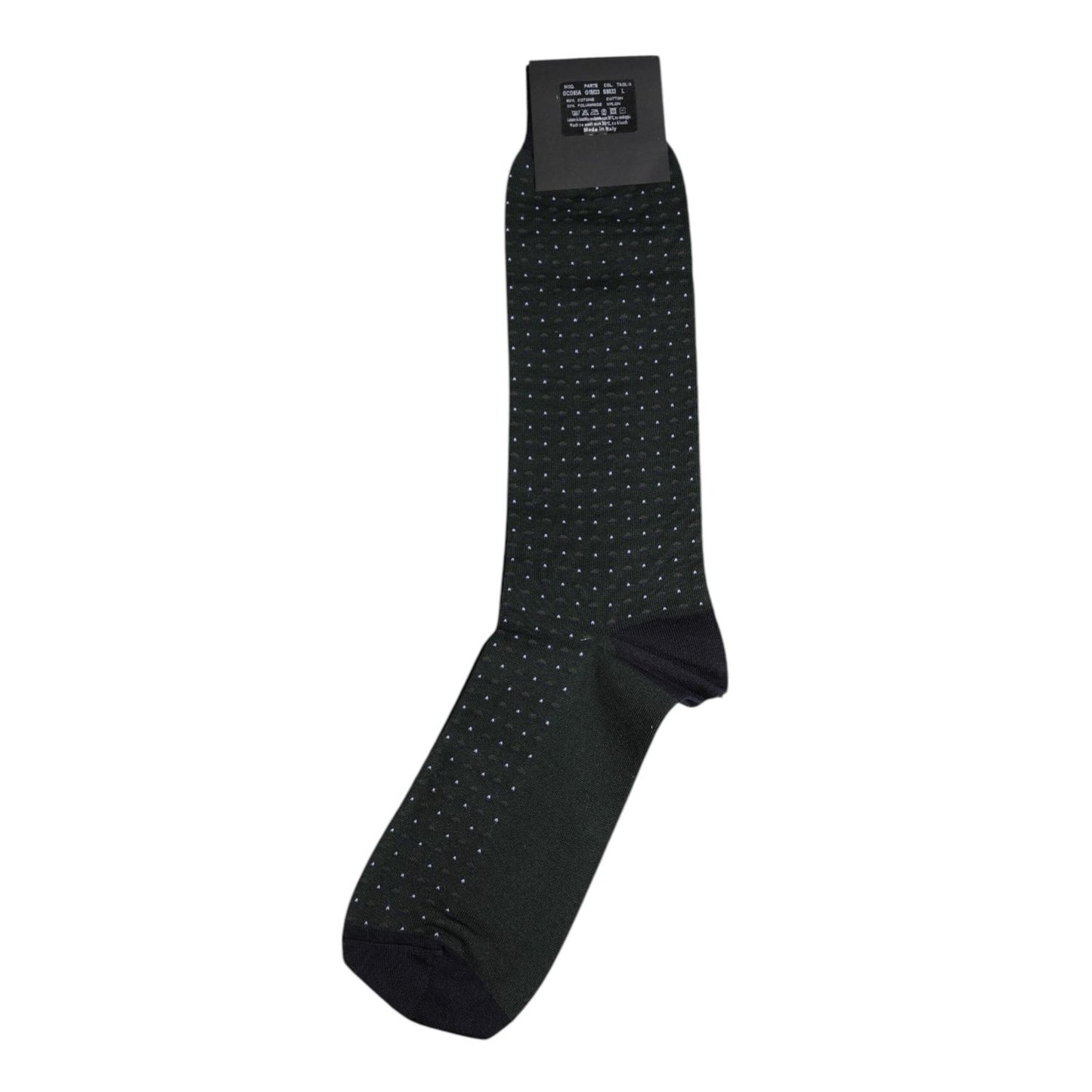Dolce & Gabbana Black Polka Dots Cotton Mid Calf Socks