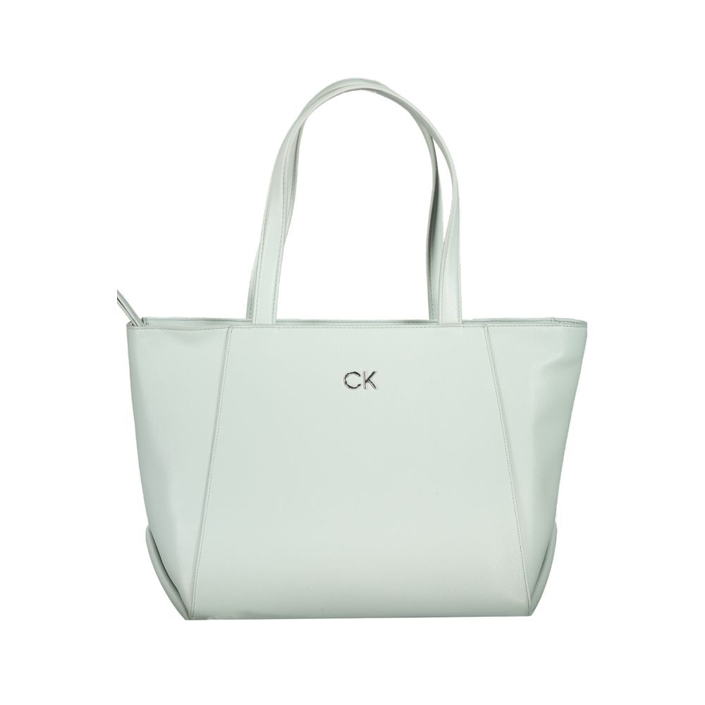Front view with bag zipped and handles upright.