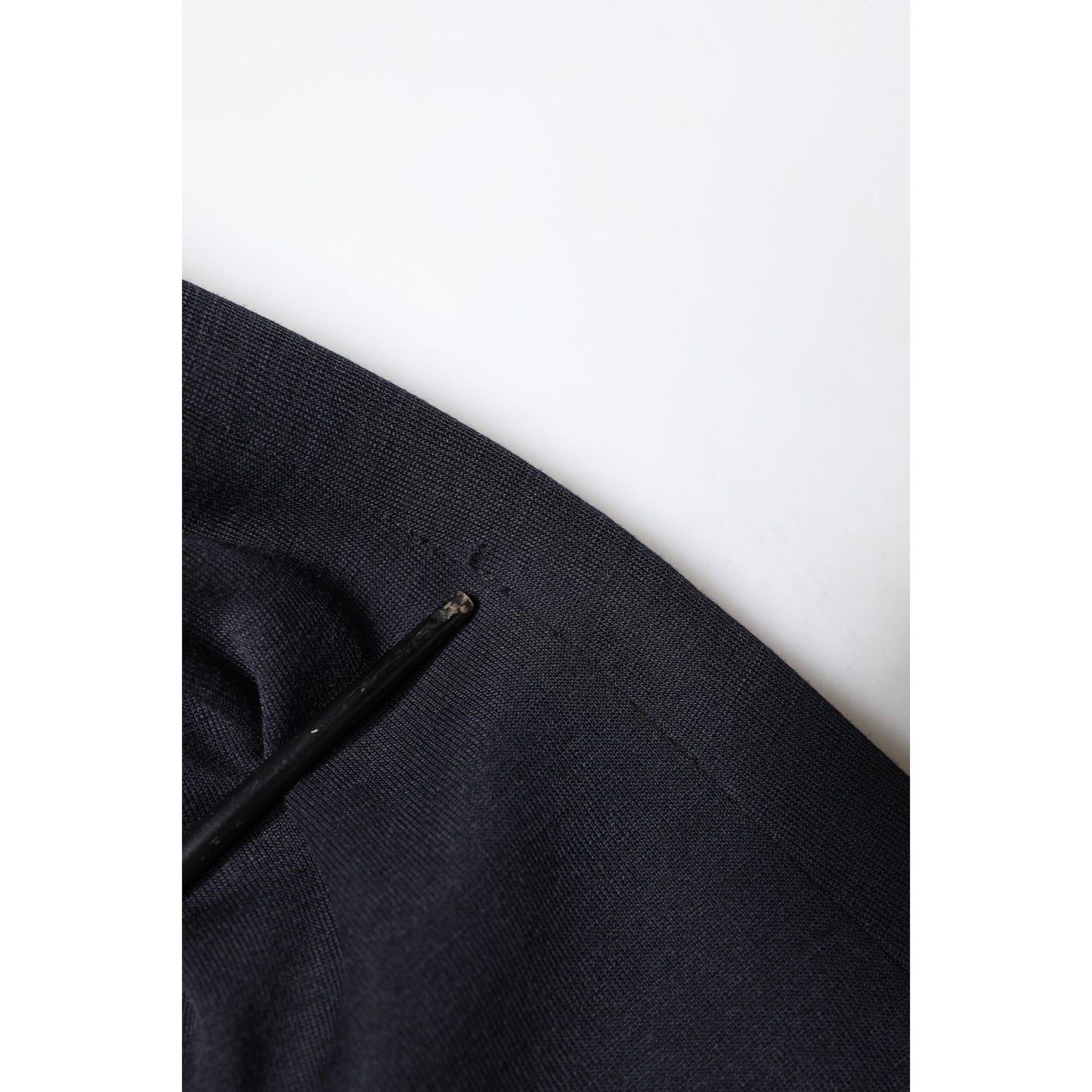 Dolce & Gabbana Black Wool Single Breasted Coat Suit Blazer