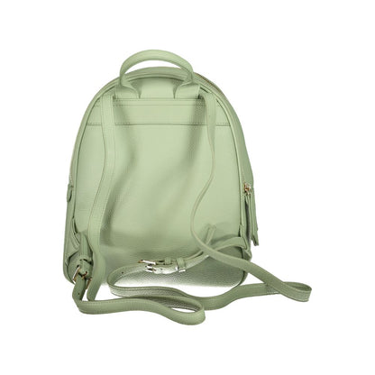 Mario Valentino Green Polyethylene Backpack with adjustable shoulder straps, 1 handle, external pocket, and contrasting details