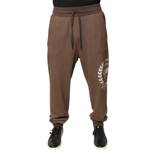 Dolce & Gabbana Brown Cotton Jogger Sweatpants Pants PAN76211-48