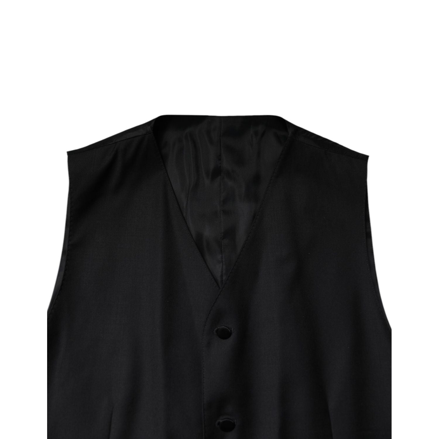 Dolce & Gabbana Black Double Breasted Formal 3 Piece Suit