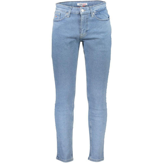 Tommy Hilfiger Light Blue Cotton Men Slim Tapered Jean TO-26148-W30 | L32