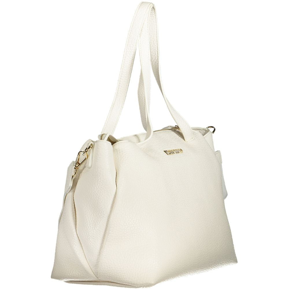 Front view with bag zipped and handles upright.