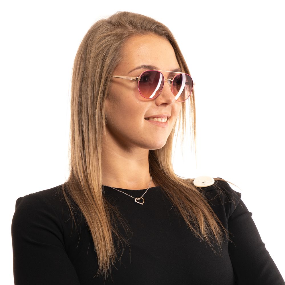 Guess Pink Metal Sunglasses