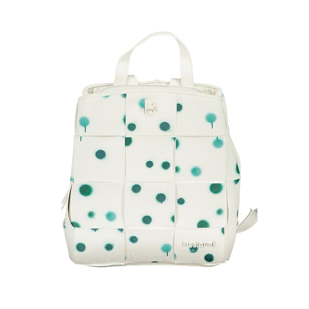 Front view with bag zipped and handles upright.