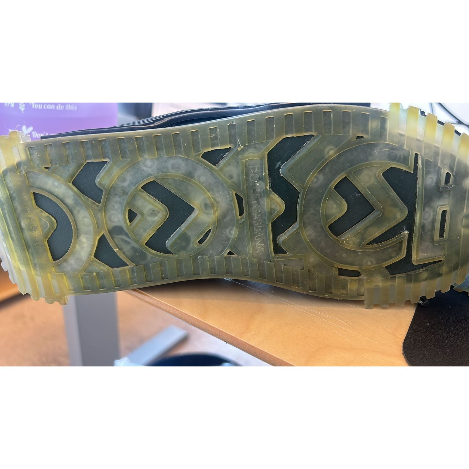 Dolce & Gabbana Black Green Camo NS1 Low Top Sneakers Shoes