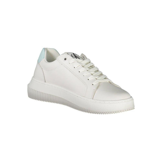 Calvin Klein White Leather Women Sneaker Calvin Klein Light Gray