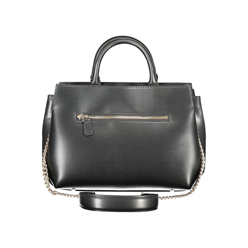 Front view with bag zipped and handles upright.