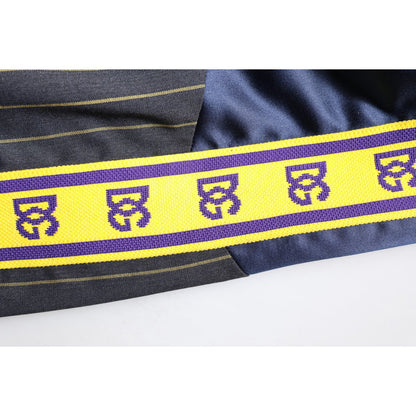 Dolce & Gabbana Black Striped Logo Full Zip Bomber Jacket