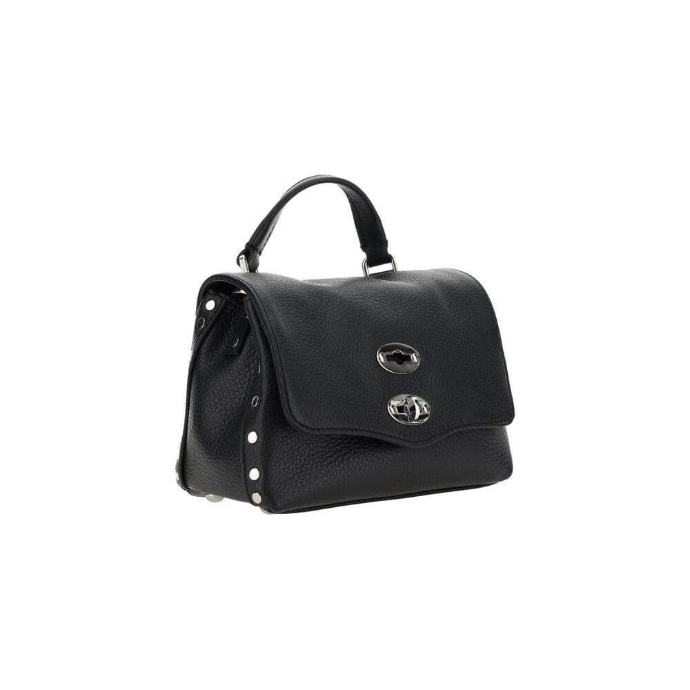 Front view with bag zipped and handles upright.