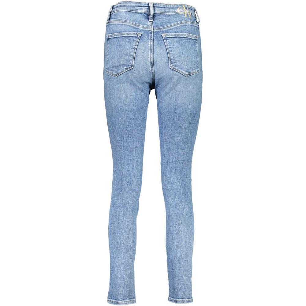 Calvin Klein Blue Cotton Women High Rise Skinny Jean CA-36920-W26 | L30