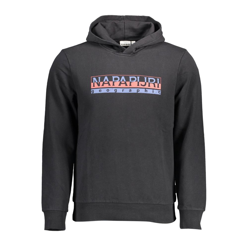 Napapijri Black Cotton Men Hoodie