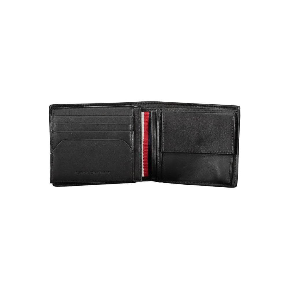 Tommy Hilfiger Black Leather Men Wallet TO-38155