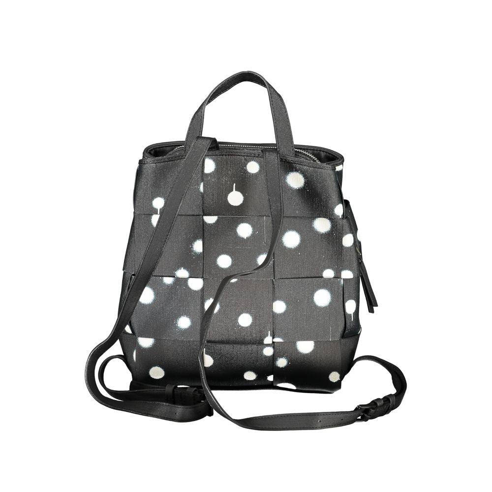 Front view with bag zipped and handles upright.