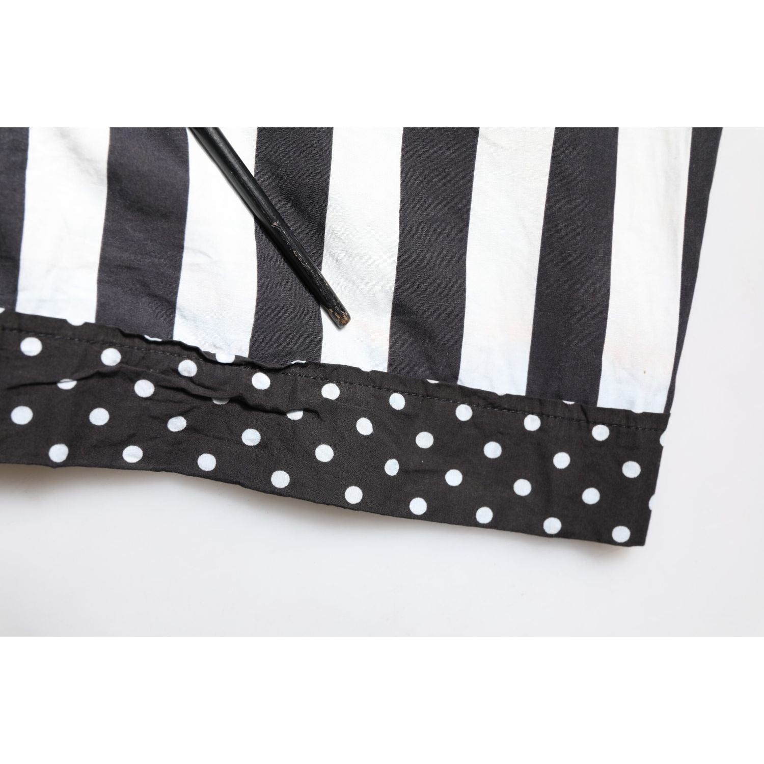 Dolce & Gabbana Black White Stripe Button Down Casual Shirt