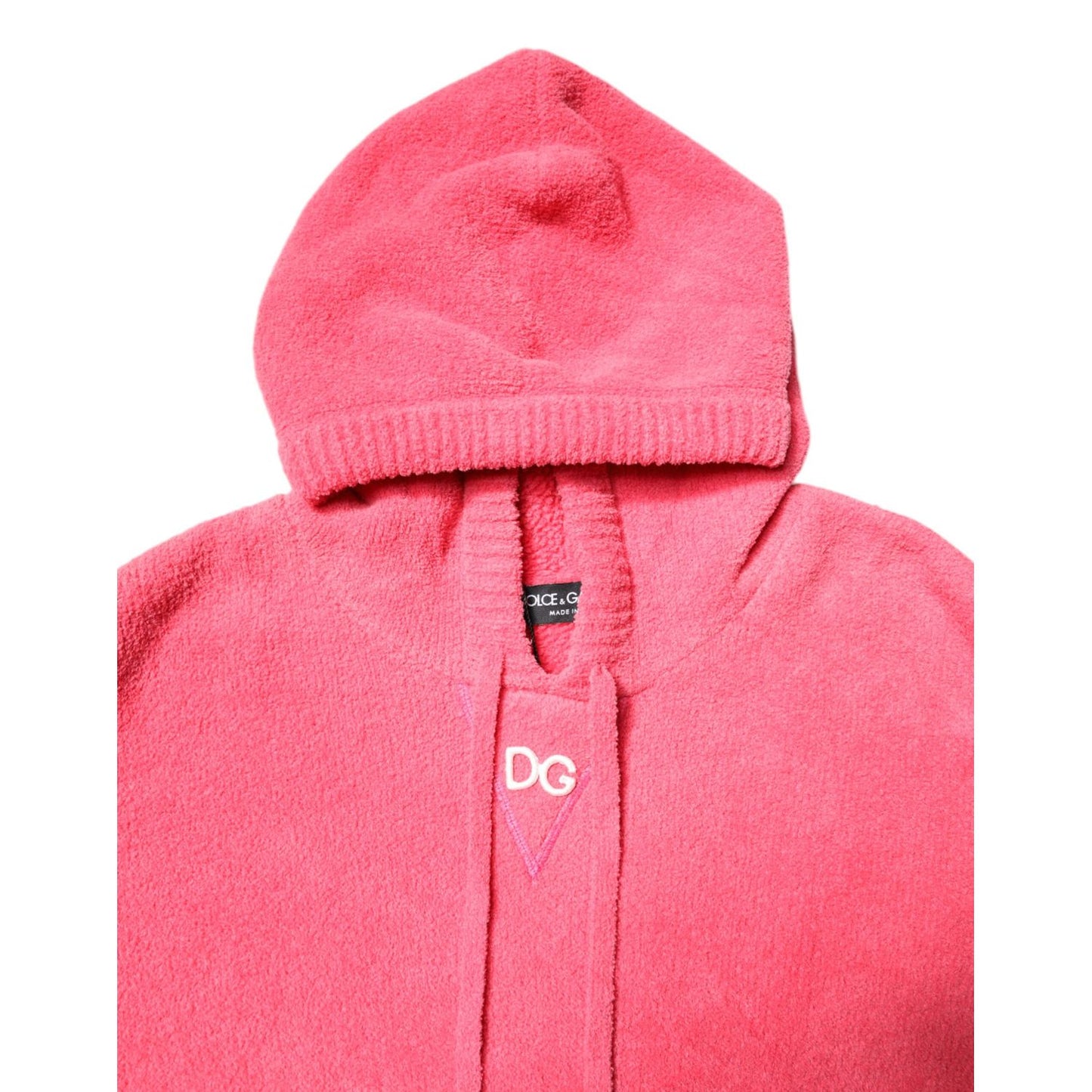 Dolce & Gabbana Red Cotton Knit Hooded Men Pullover Sweater