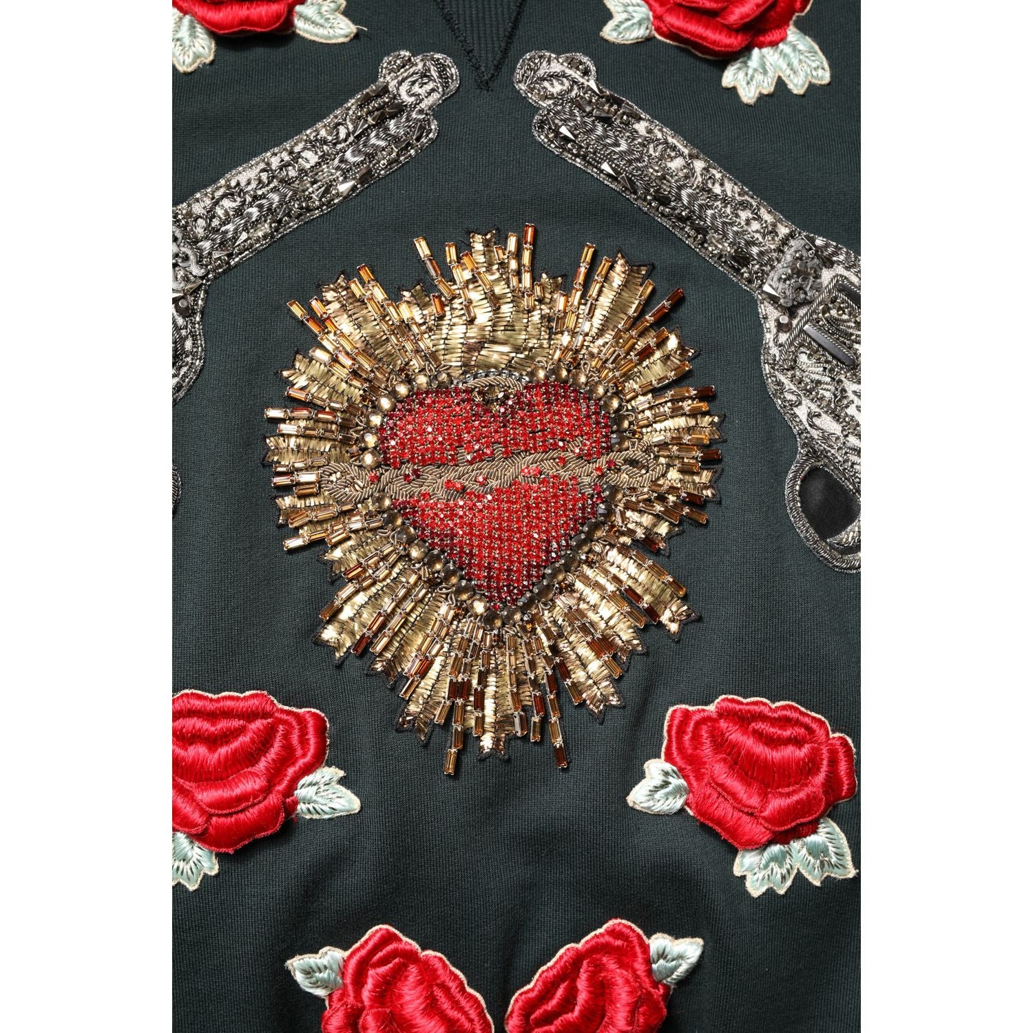 Dolce & Gabbana Black Sequined Embellished Pullover Sweater