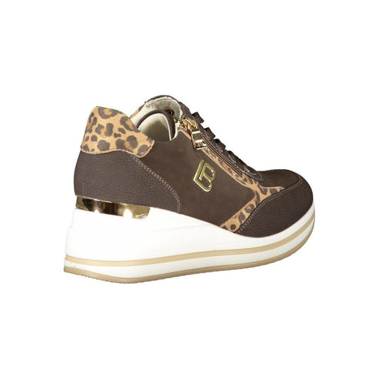 Laura Biagiotti Brown Polyester Women Sneaker Laura Biagiotti Dark Olive Green