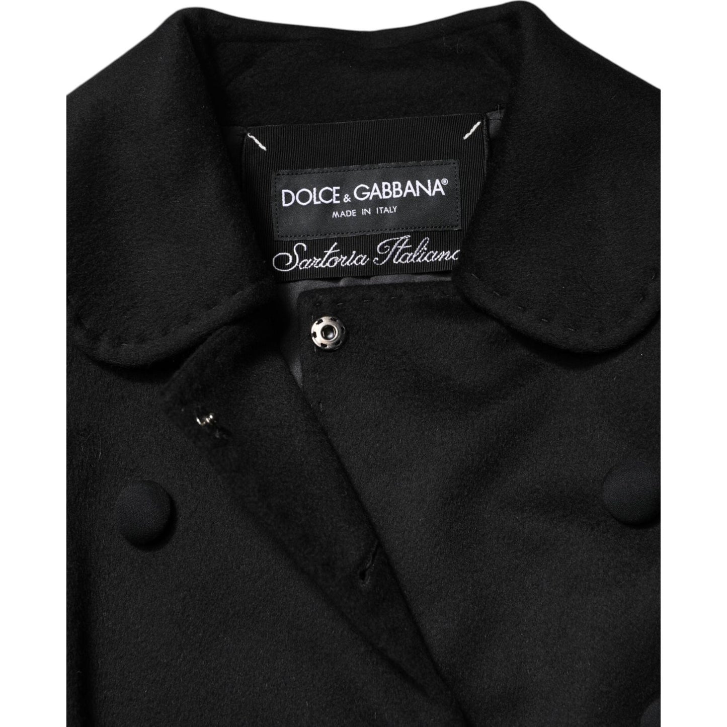 Dolce & Gabbana Black Wool Sartoria Italiano Blazer Jacket