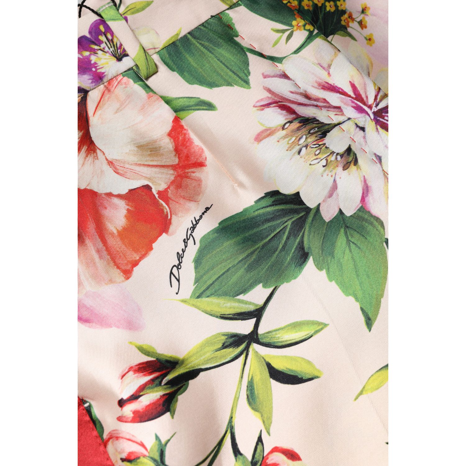 Dolce & Gabbana Multicolor Floral High Waist Straight Pants