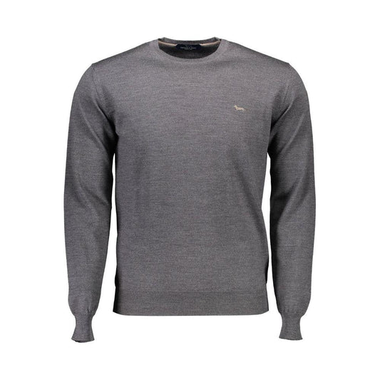 Harmont & Blaine Gray Wool Men Sweater