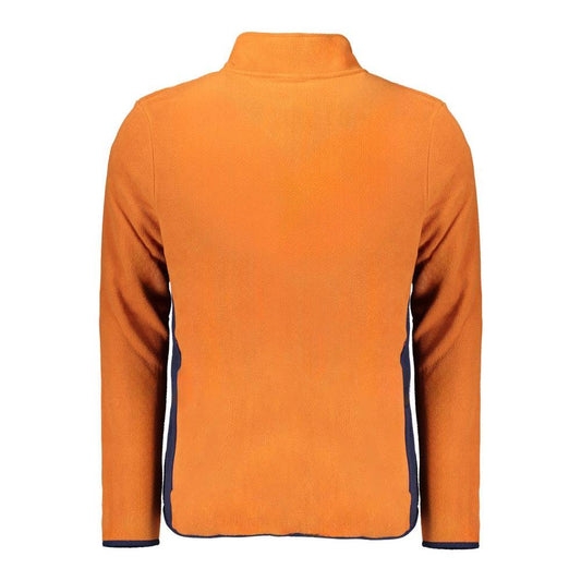 Back view of Norway 1963 brown polyester men sweater with contrasting details, perfect for casual or stylish occasions.